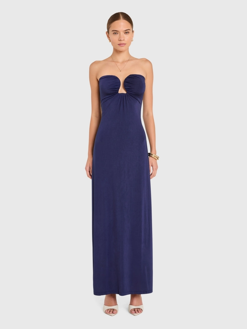 NWT Amanda Uprichard Navy Blue Saladana Maxi Dress - Sz Med